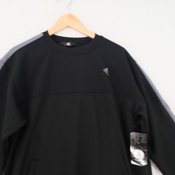 NEW Volcom Men's Small  Hydro Riding Snowboard Crew Sweatshirt Shirt Black - Picture 4 of 13